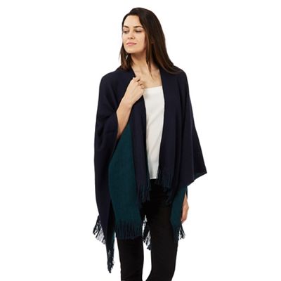 Navy and green reversible wrap